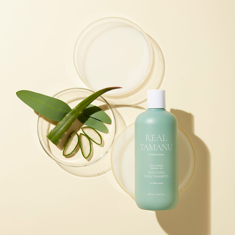 Увлажняющий шампунь Real Tamanu Cold Press Tamanu Oil Soothing Scalp Shampoo Rated Green, 400 мл — фото 2