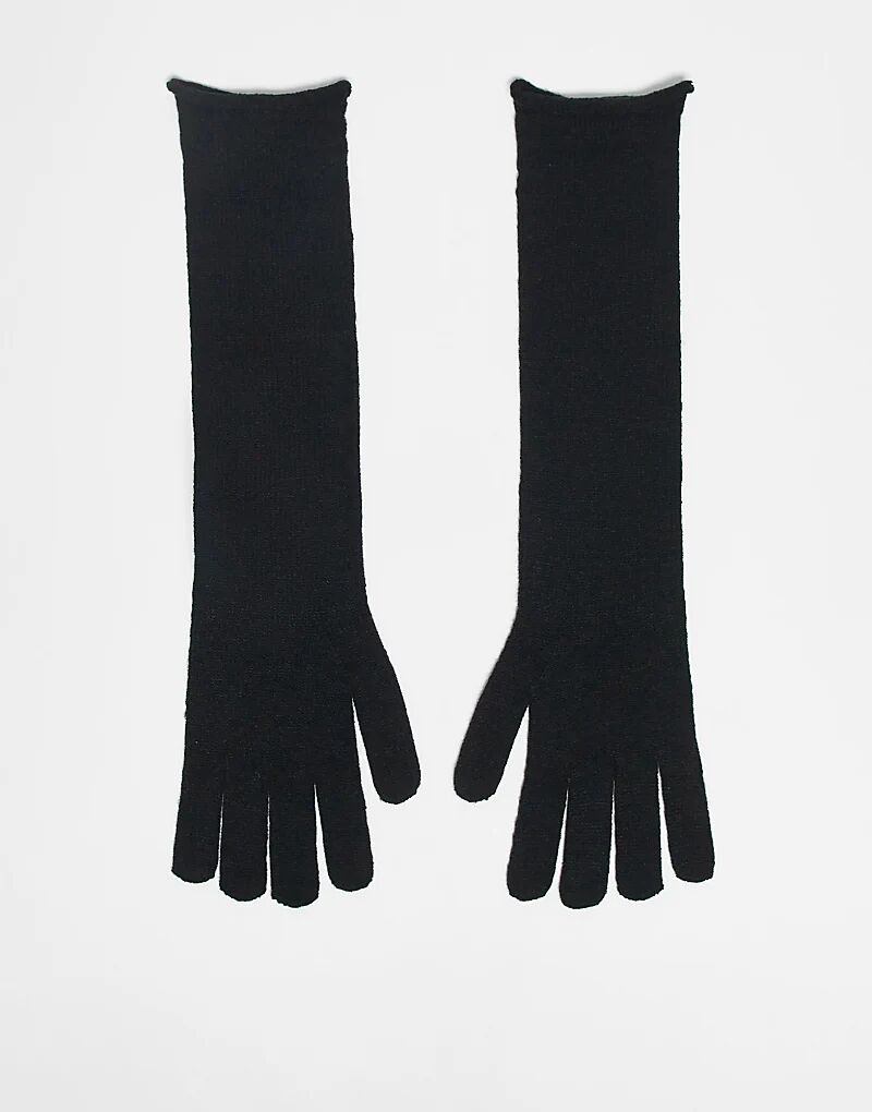 

Длинные вязаные перчатки ASOS DESIGN черного цвета
