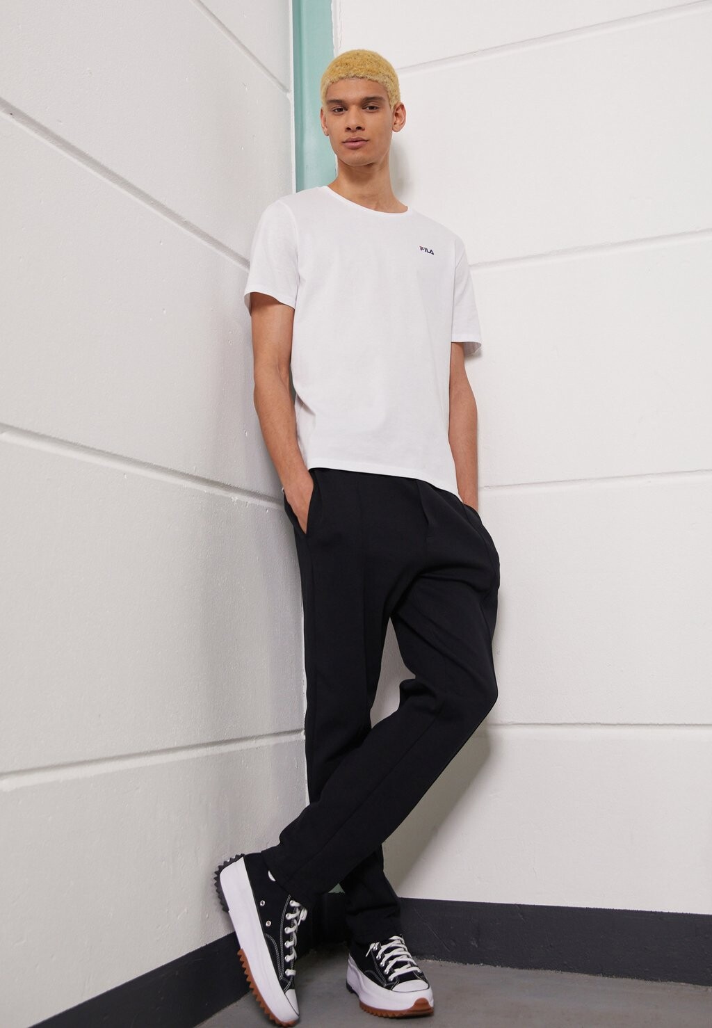 

Базовая футболка BROD TEE 2 PACK Fila, ярко-белый/светло-серый меланж