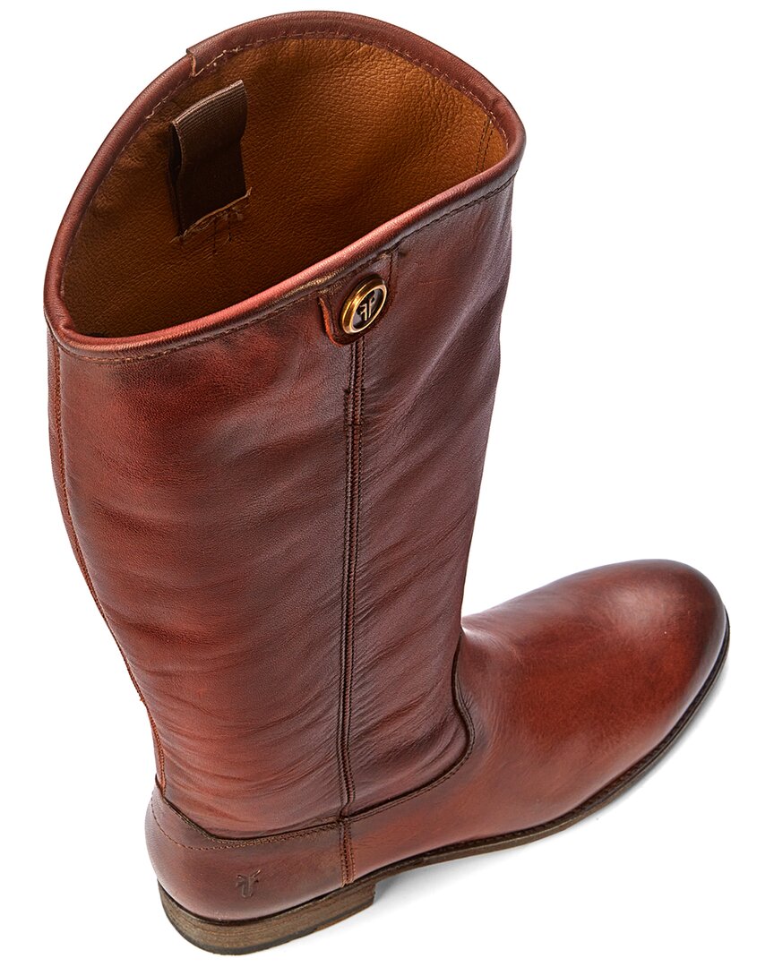 Frye Melissa Button 2 Широкие кожаные сапоги, коричневый — фото 2