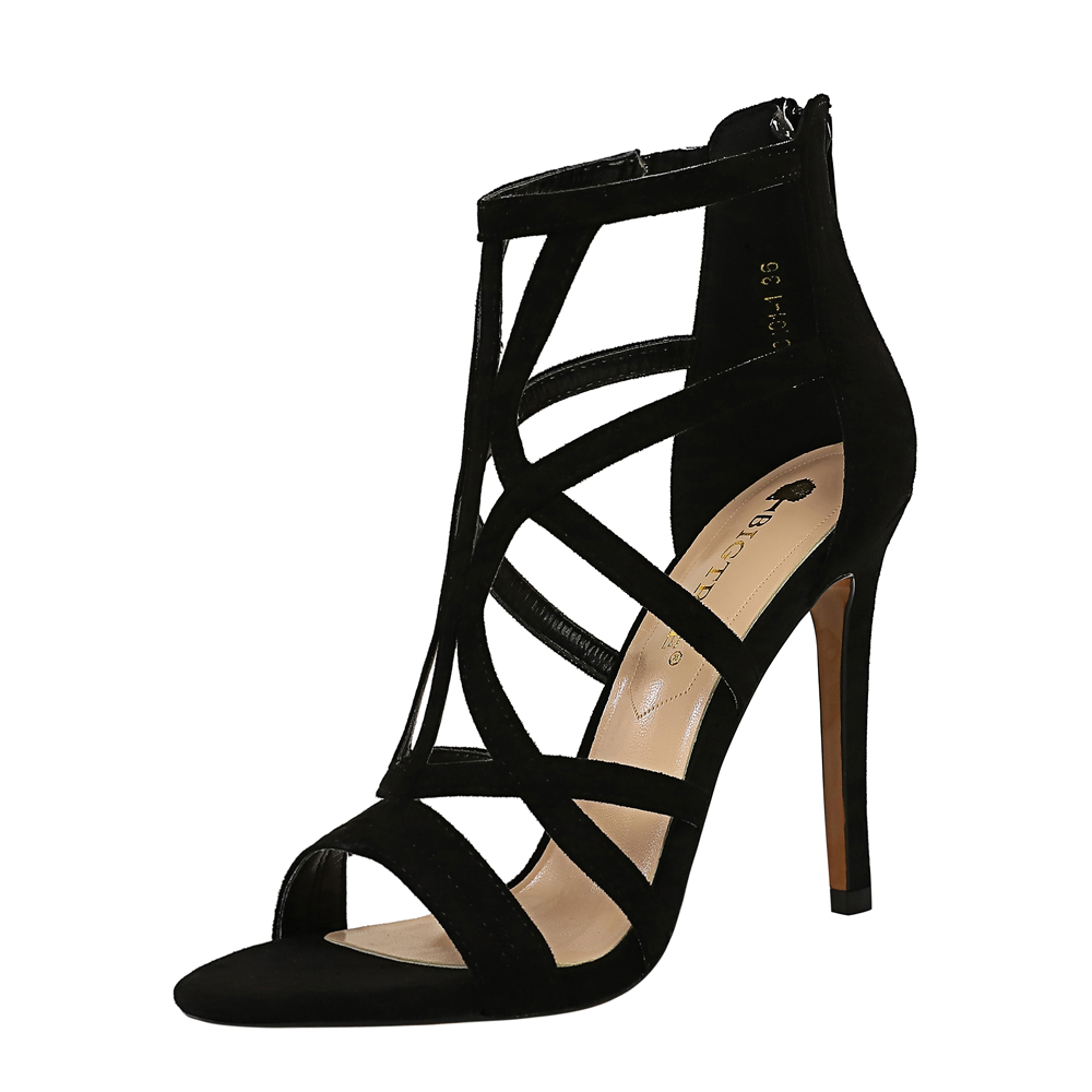 QITUMAUL Римские сандалии женские 11 см хаки, цвет Khaki[Heel Height 11cm] — фото 4