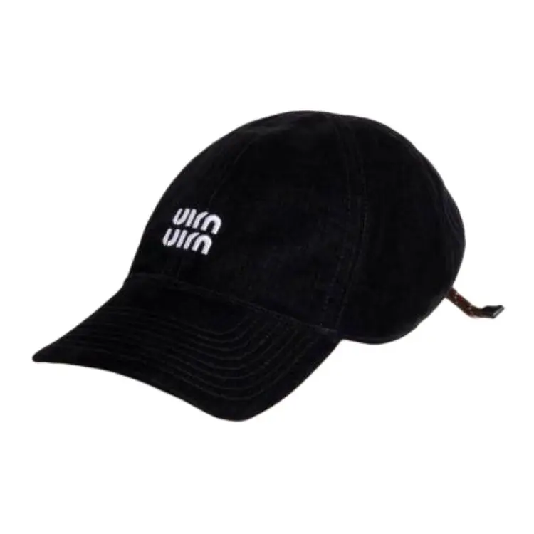 

MIU MIU Хлопковая бейсболка унисекс черный/табак, Black/Tobacco