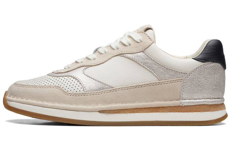 

Кроссовки clarks Art Movement Series Lifestyle Shoes Women's Low-top White/Silver, белый/серебряный