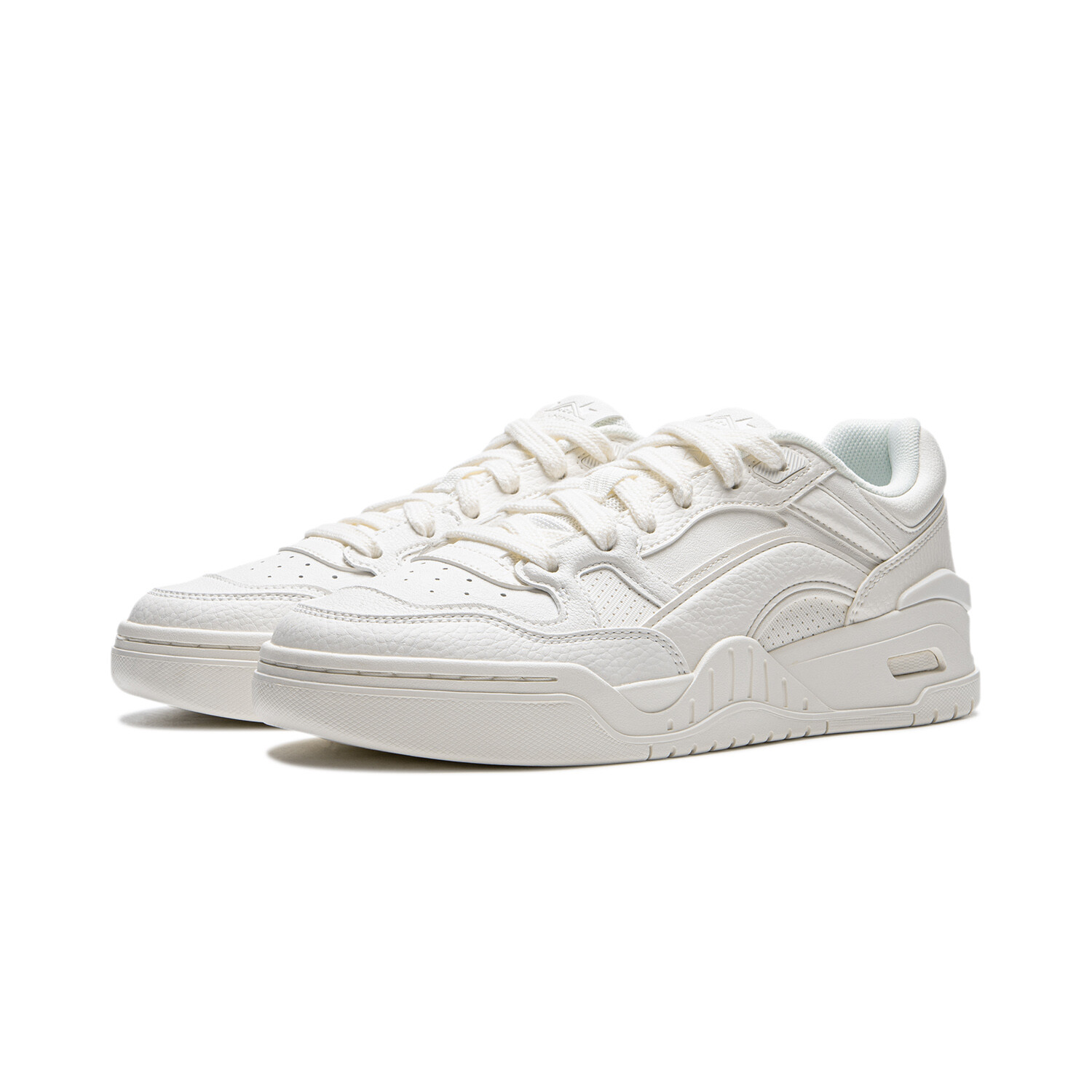 Кроссовки LINING Moon White 2.0 Skateboarding Shoes Men Low-top Mist White, белый — фото 3