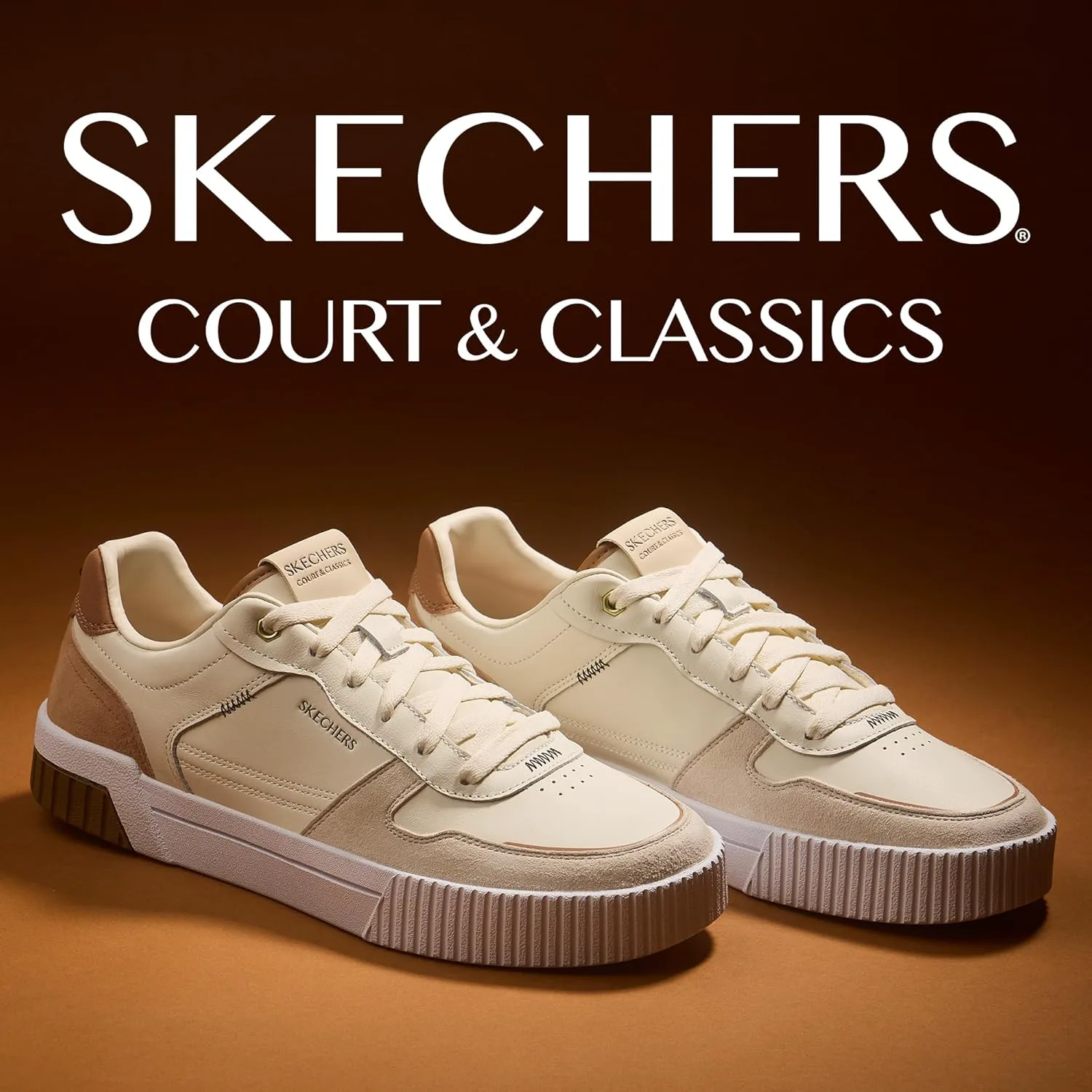 Мужские кроссовки Skechers Jade Kovos из кожи и замши на шнуровке, коричневый — фото 3