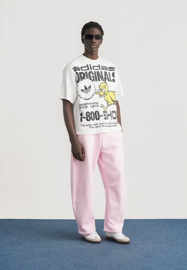 Спортивные брюки унисекс с графическим принтом Adidas Originals, Clear Pink — фото 2