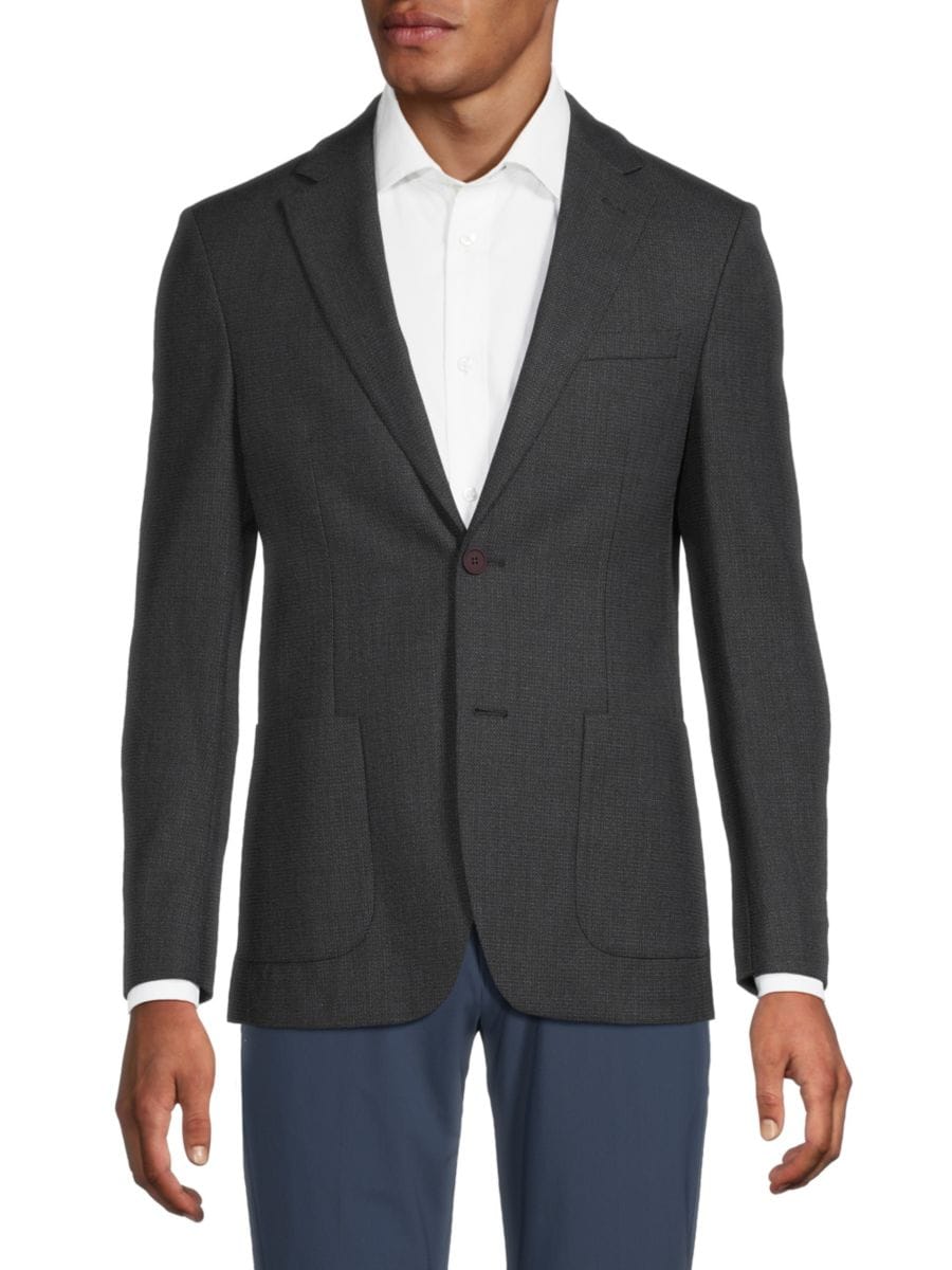 

Спортивное пальто Slim Fit из шерстяной смеси Calvin Klein, синий