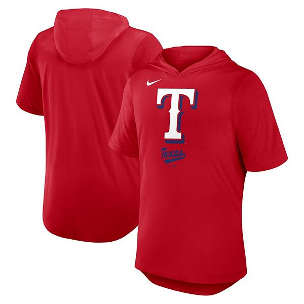 

Мужская красная толстовка texas rangers tri-blend performance Nike