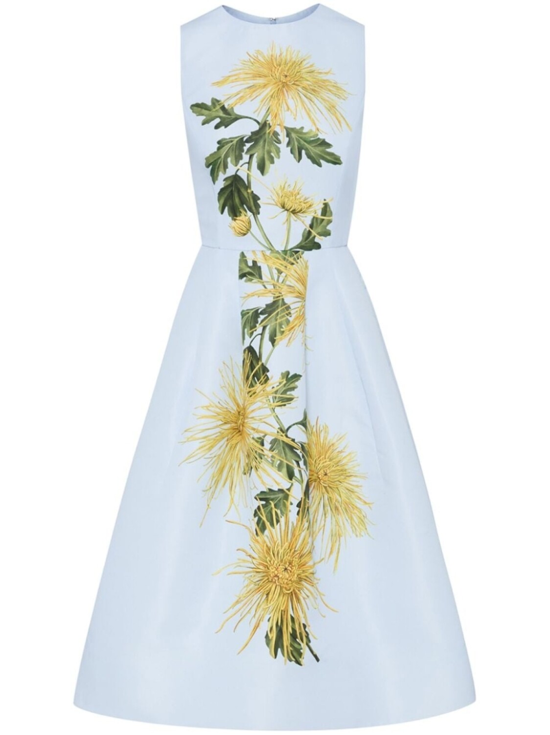 

Oscar de la Renta платье миди Chrysanthemum, синий