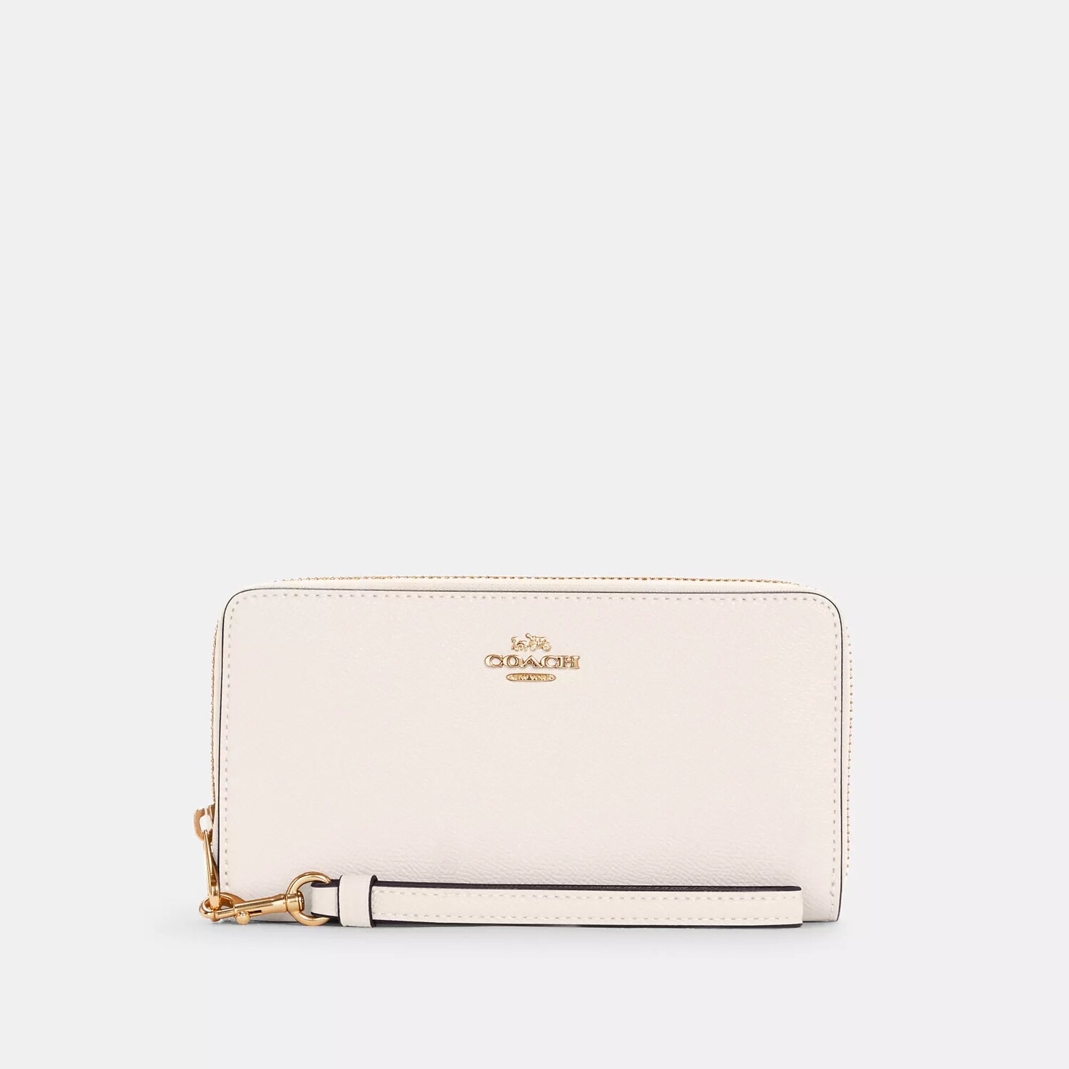 

Длинный кошелек Coach Outlet на молнии по кругу, цвет Gold/Chalk