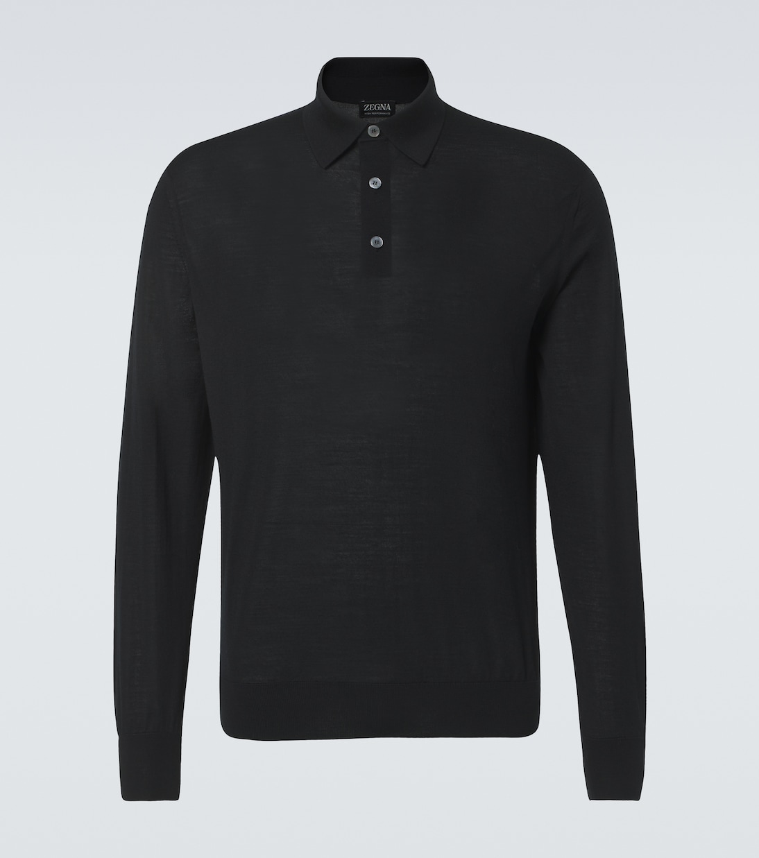 

Шерстяная поло Zegna, Black Solid