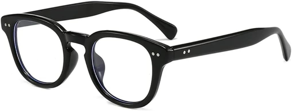 

Солнцезащитные очки для мужчин и женщин - защита UV400 - круглая оправа с заклепками ярких цветов для занятий спортом на открытом воздухе и вождения DSVIGF, Black Clear