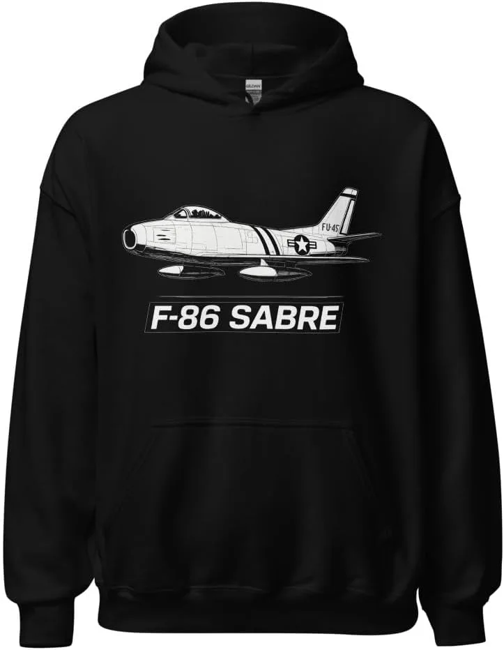 Толстовка F-86 Sabre с историческим истребителем США для фанатов авиации