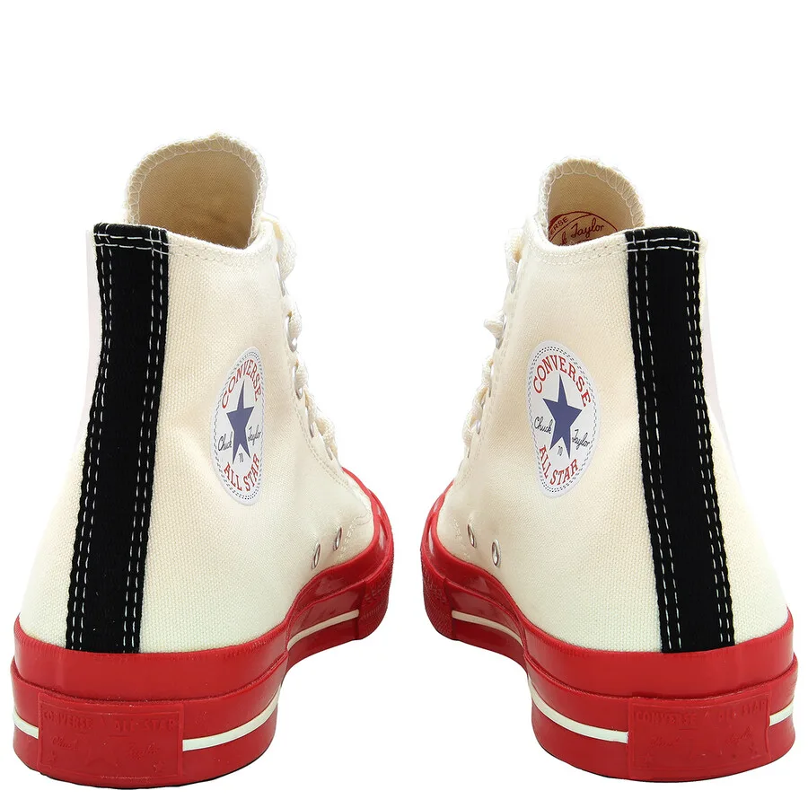 Кроссовки на высокой подошве Comme Des Garcons X Cdg Play Converse, кремовый — фото 3