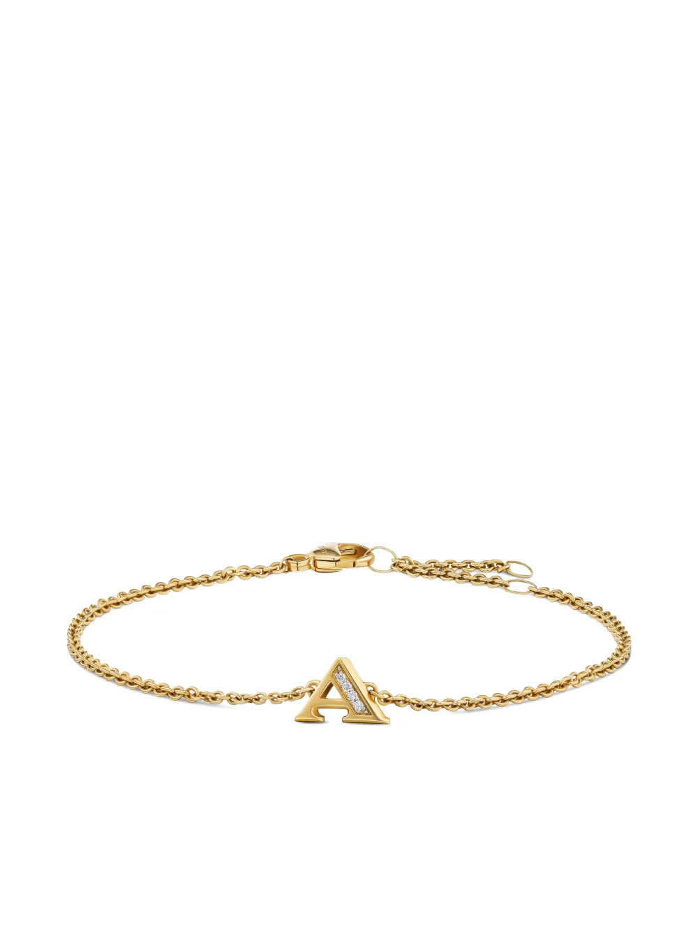 

Браслет Petite Pavé Initial из желтого золота с бриллиантами David Yurman, золотой