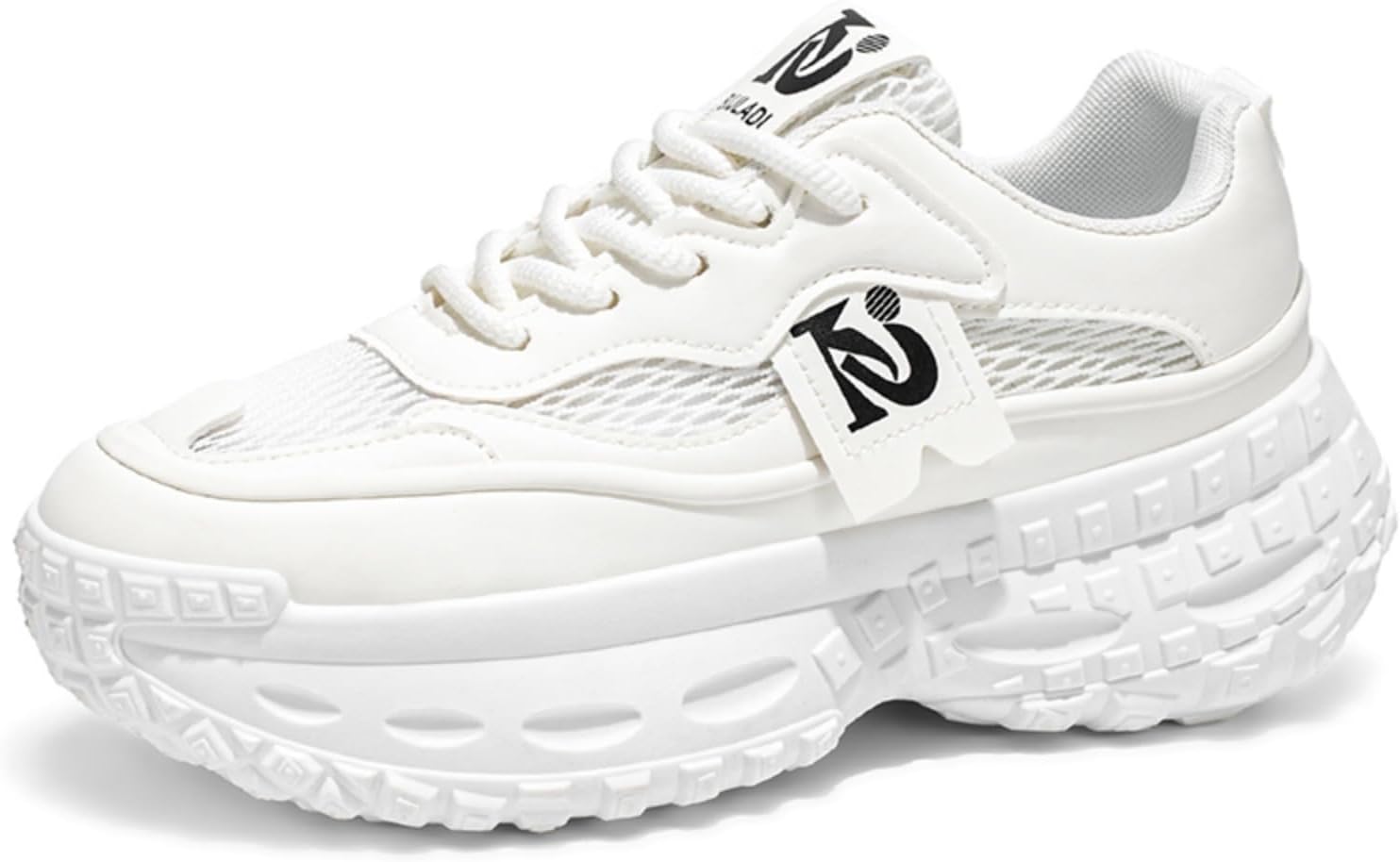 

Мужские кроссовки с массивной подошвой, повседневные спортивные обувь - модные для уличного стиля, досуга и ежедневных поездок Khwfjas, белый