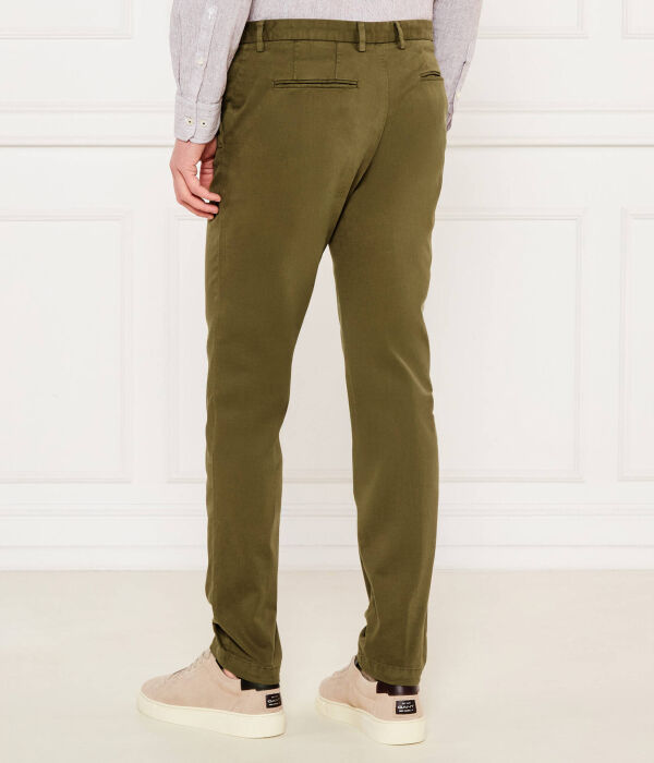 Брюки чинос kaito1 Slim fit Boss, хаки — фото 4