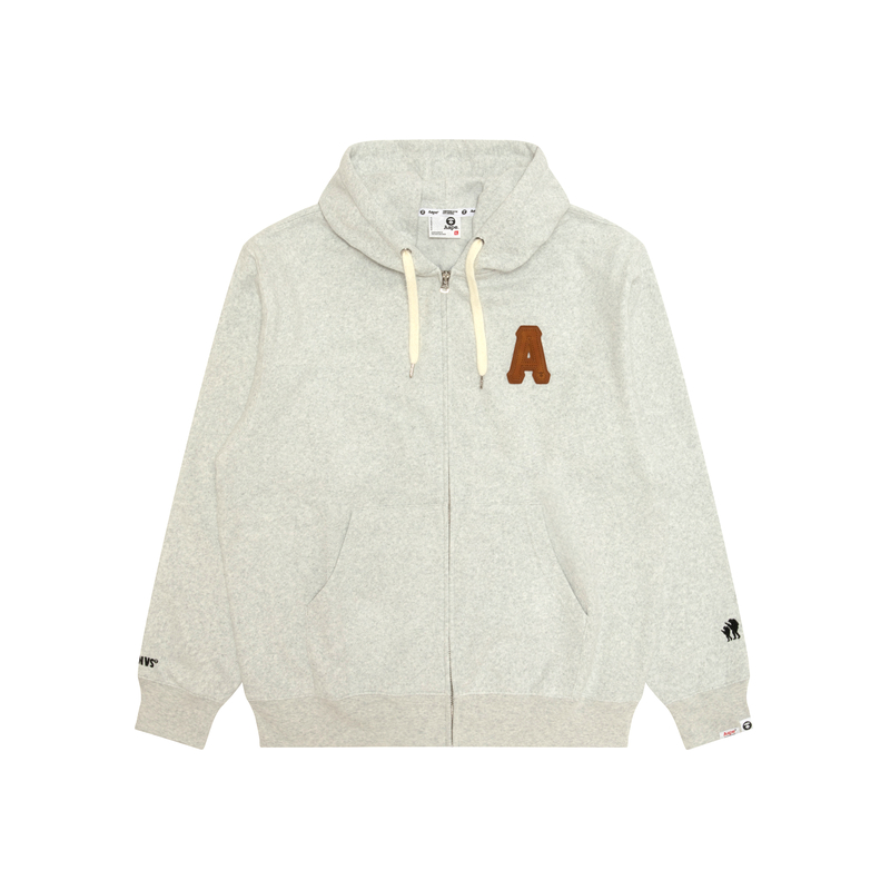 

Толстовка с молнией и аппликацией от *A Bathing APE Aape, серо-белый