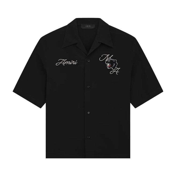 

Рубашка Amiri Panther Bowling Shirt 'Black', черный