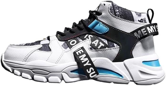 

Мужские стильные кроссовки на шнуровке с дышащей текстурой- удобные и противоскользящие, подходят для активного отдыха на улице в любое время года Minlaidian, белый/синий