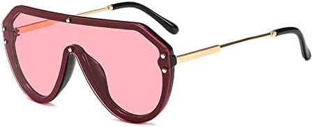 

Солнцезащитные очки в винтажном стиле с заклепками, модель 2027 года. Солнцезащитные очки для мужчин с зеркальным эффектом для вождения, увеличенного размера, цельные MTZJH, A