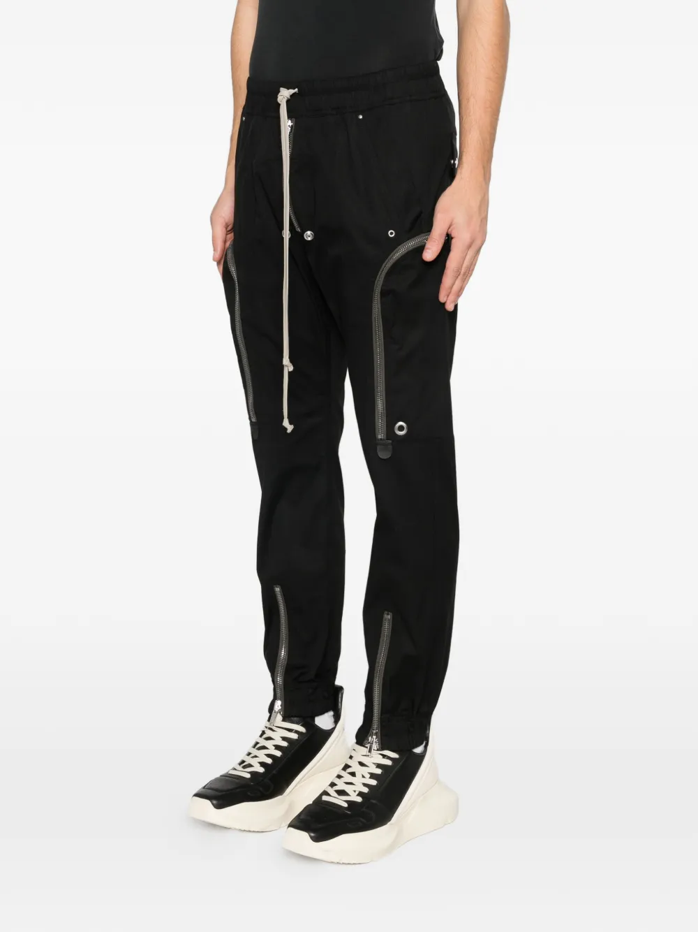 Брюки с молниями в стиле Баухаус Rick Owens, черный — фото 3