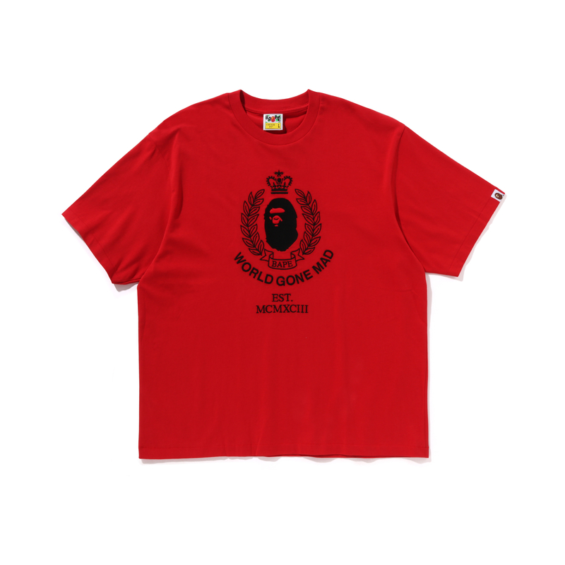 Футболка Bape Crest College Logo Relaxed Fit A BATHING APE белая WHX — фото 4