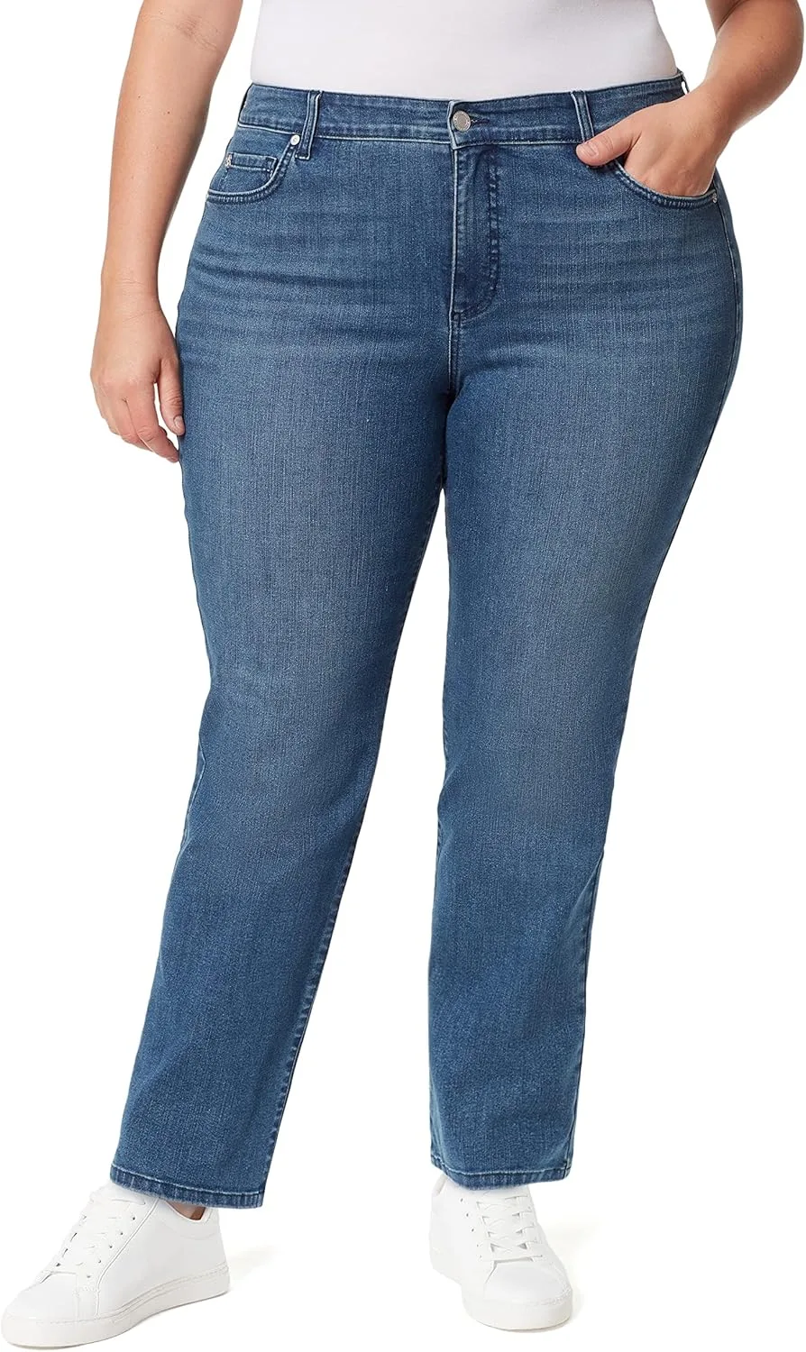 

Bandolino Women's Mandie Signature Fit High Rise Straight Leg Jean Plus Size