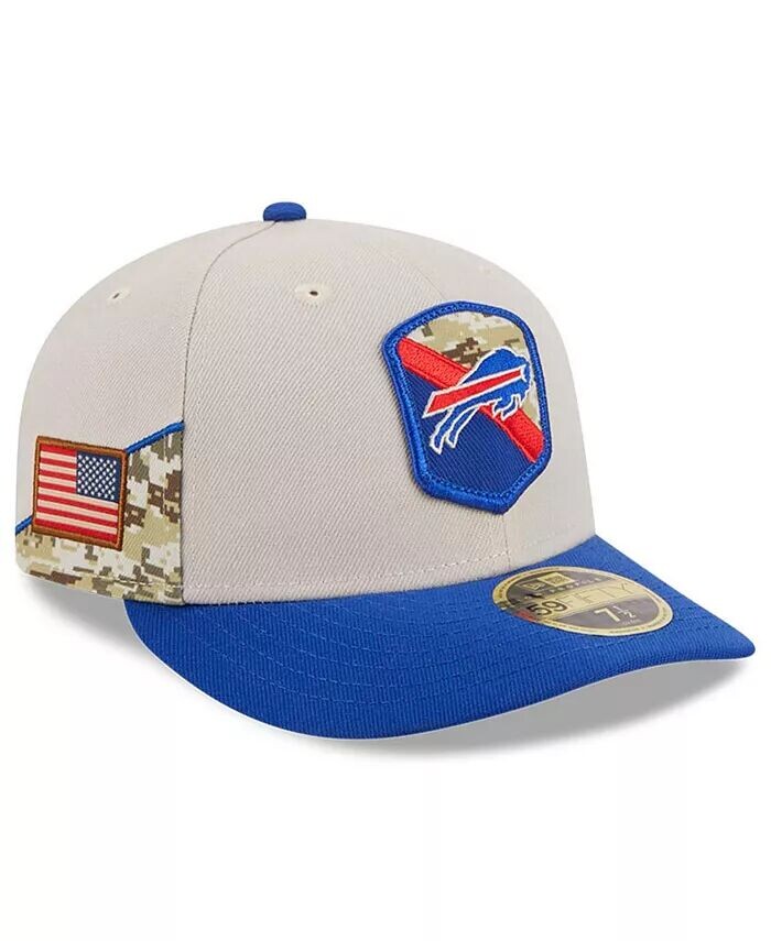 

Мужская шляпа Stone, Royal Buffalo Bills 2023 Salute To Service Low Profile 59FIFTY New Era, серый