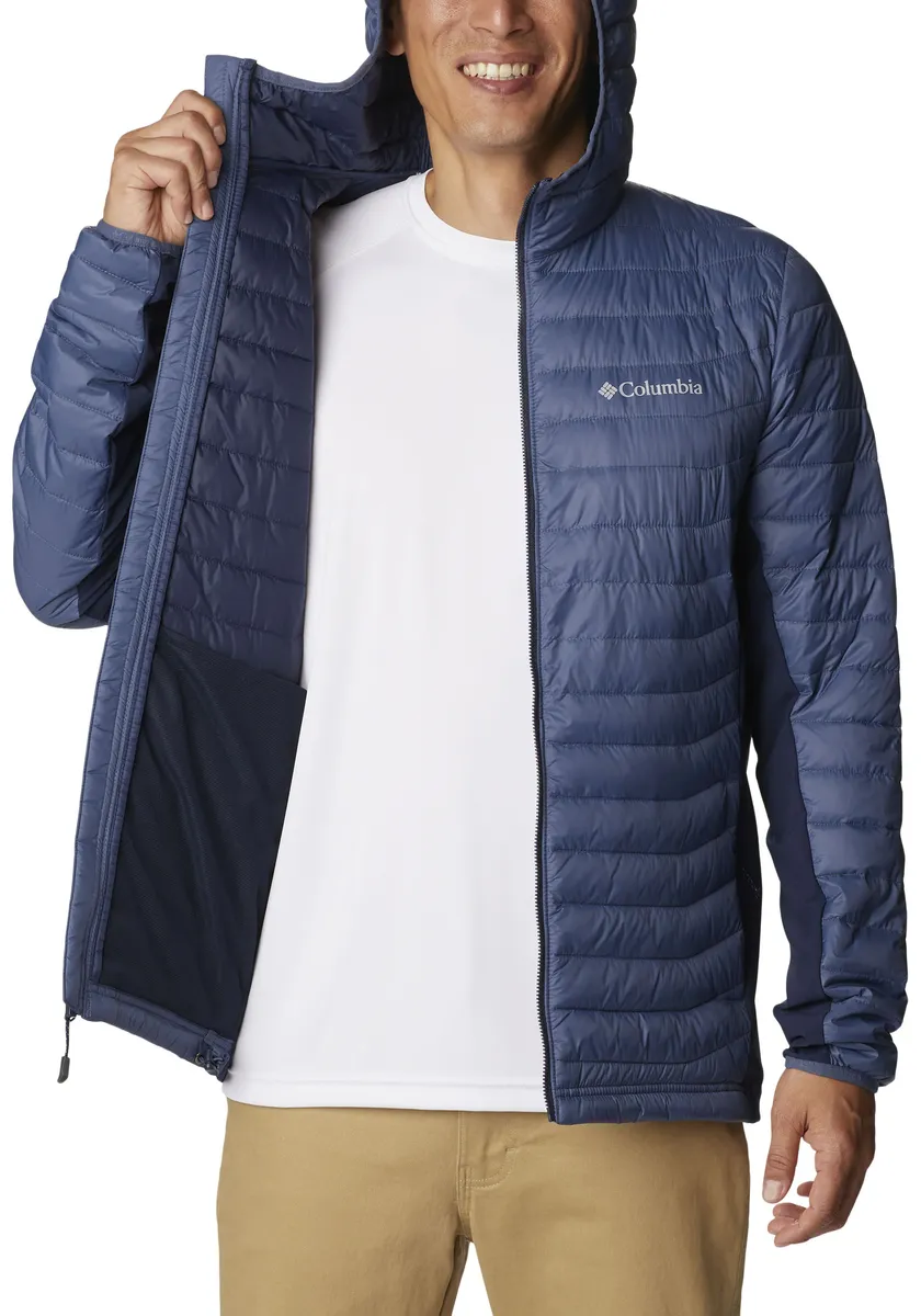 

Стеганая куртка Columbia "POWDER PASS", с капюшоном, цвет Dark Mountain, Collegiate Navy