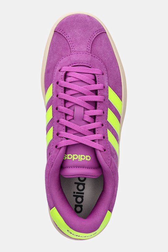Замшевые кроссовки VL Court Bold Adidas, розовый — фото 4
