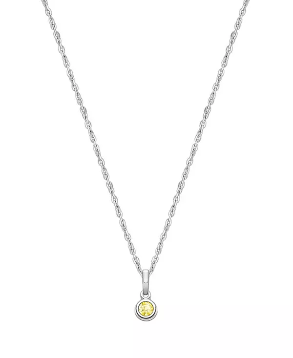 

Детское колье из стерлингового серебра с камнями по знаку зодиака для девочек, 12-14 дюймов Tiny Blessings, november