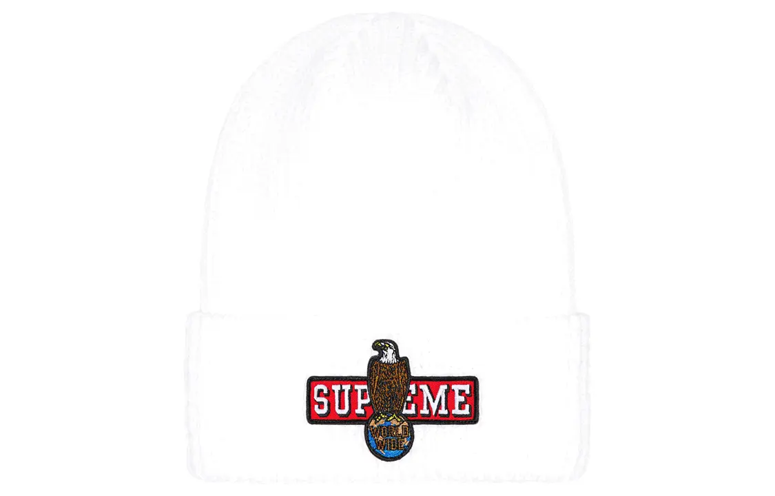 

Шапка Supreme с принтом, белый