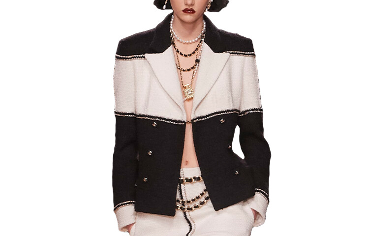 

Куртка женская Chanel, черный / белый
