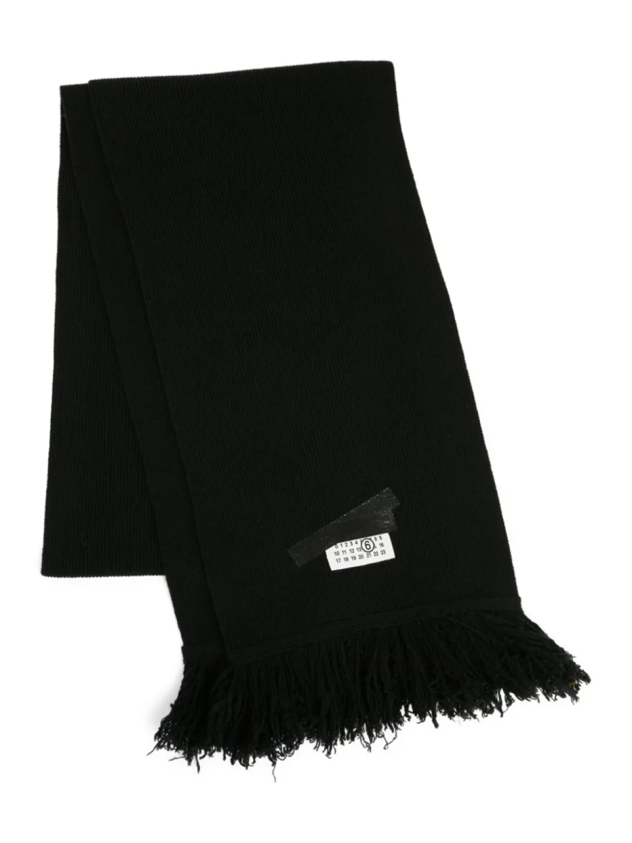 

MM6 Maison Margiela шарф из смесовой шерсти, черный