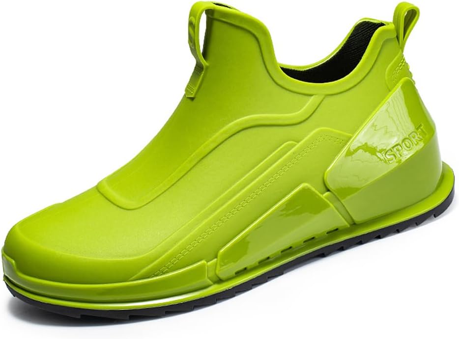 

Мужские резиновые сапоги Rojeam, водонепроницаемые, стиль Челси, для прогулок на улице, водонепроницаемые ботинки до щиколотки, зеленый