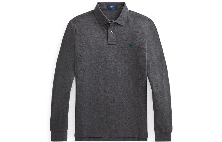 

Футболка поло мужская серая FW22 Polo Ralph Lauren, серый