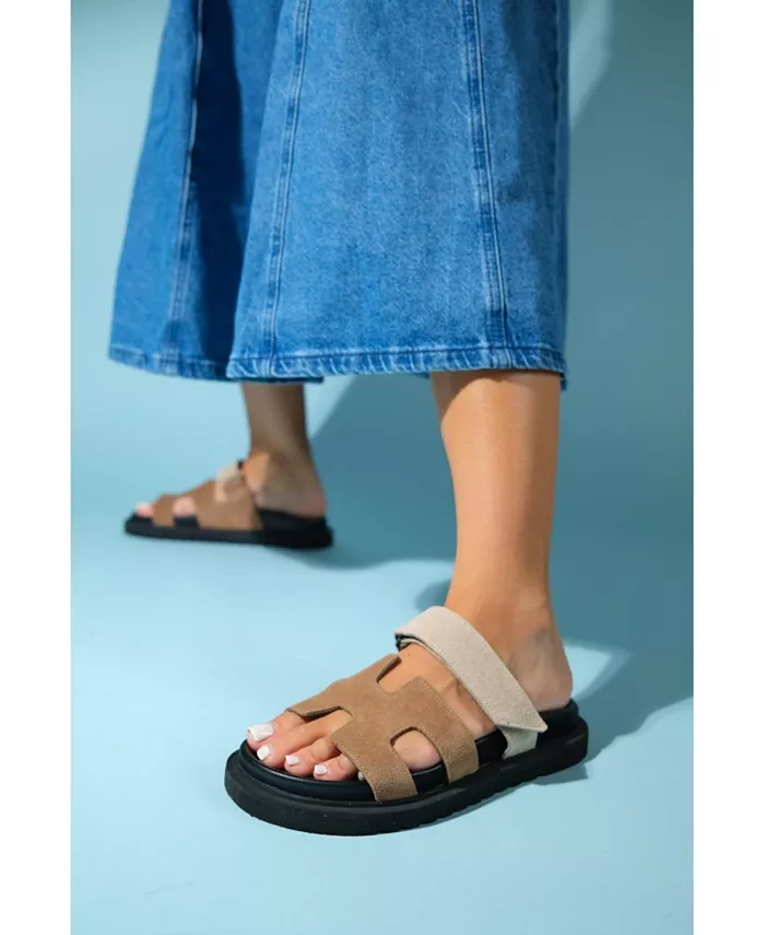 Сандалии Morte Leather Slide (женские) Forever & Always Shoes, коричневый — фото 2