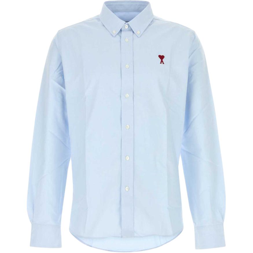 

Рубашка с вышитым логотипом Ami De Coeur от Ami Paris AMIPARIS, светло-голубой