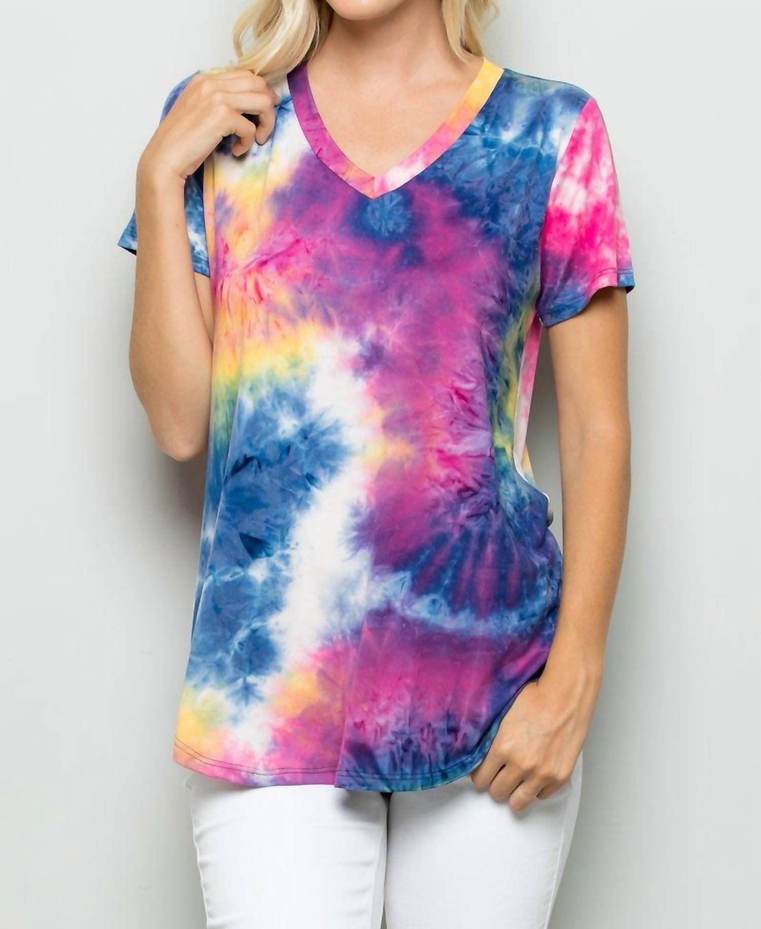 

Топ Paradise Tie Dye в ярко-розовом цвете Multi HEIMISH USA