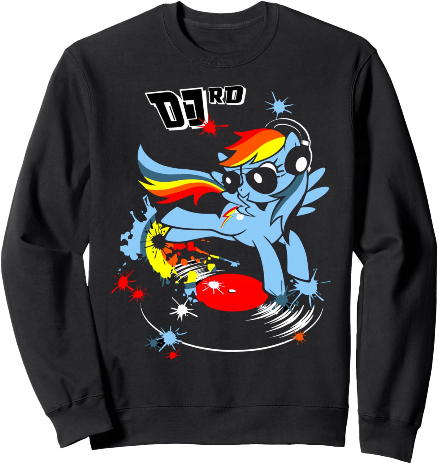 

Американская толстовка My Little Pony Rainbow Dash DJ RD 02, черная, Черный, Американская толстовка My Little Pony Rainbow Dash DJ RD 02, черная