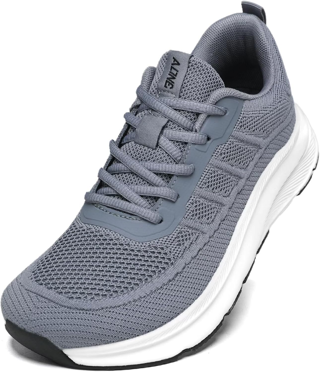 

Мужские кроссовки KDN с широкой носочной частью, амортизирующие для бега по дороге, противоскользящие, для ходьбы, удобные спортивные кроссовки для тренажерного зала, для широкой стопы, широкой полноты, серый