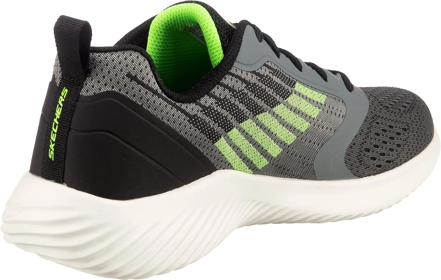 Мужские кроссовки Skechers Bounder Verkona, Charcoal Mesh Gray Synthetic Trim — фото 4