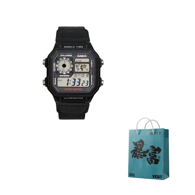 

CASIO Часы Men YOUTH Black Watch, Black Block Wrist Brace Black
