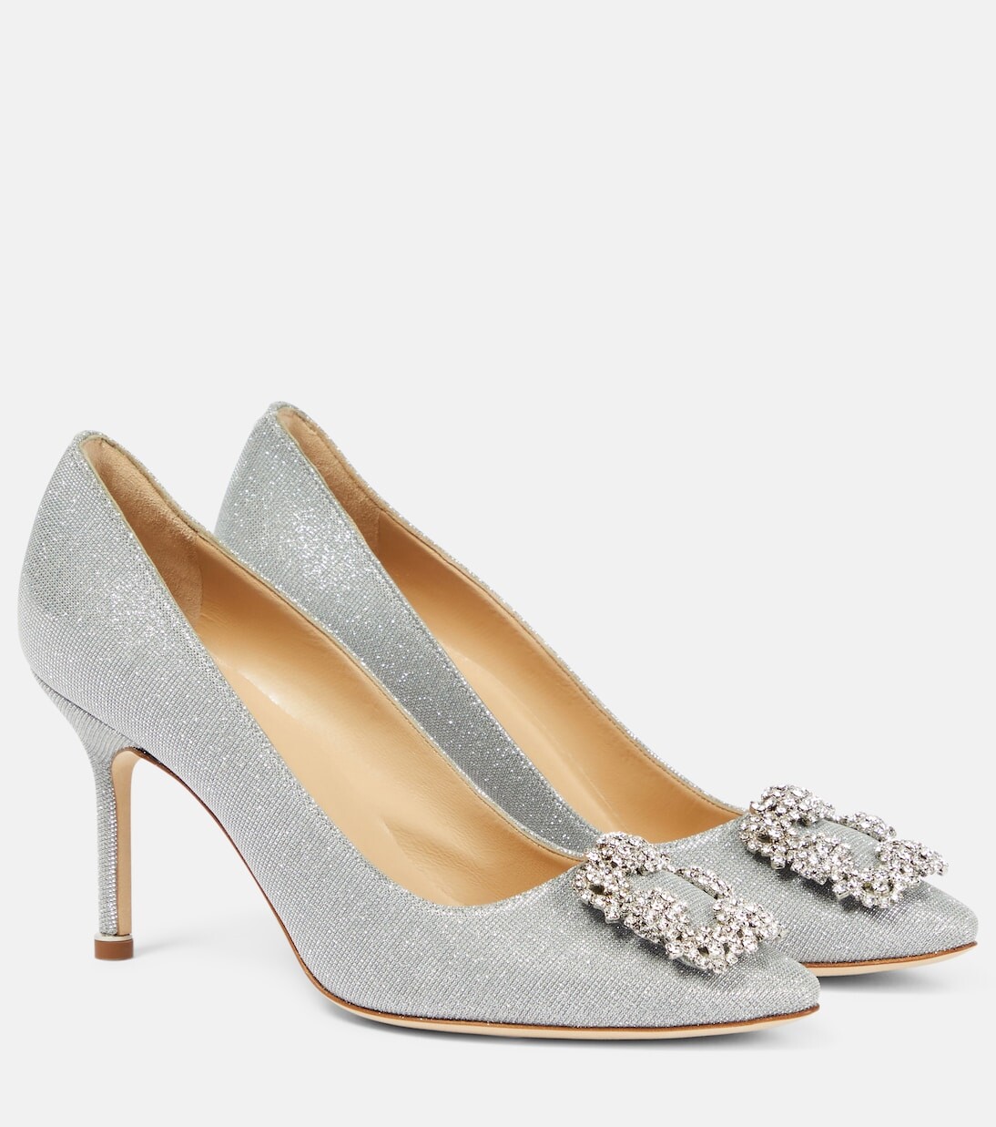 Туфли hangisi 90 с блестками и декором Manolo Blahnik, фиолетовый