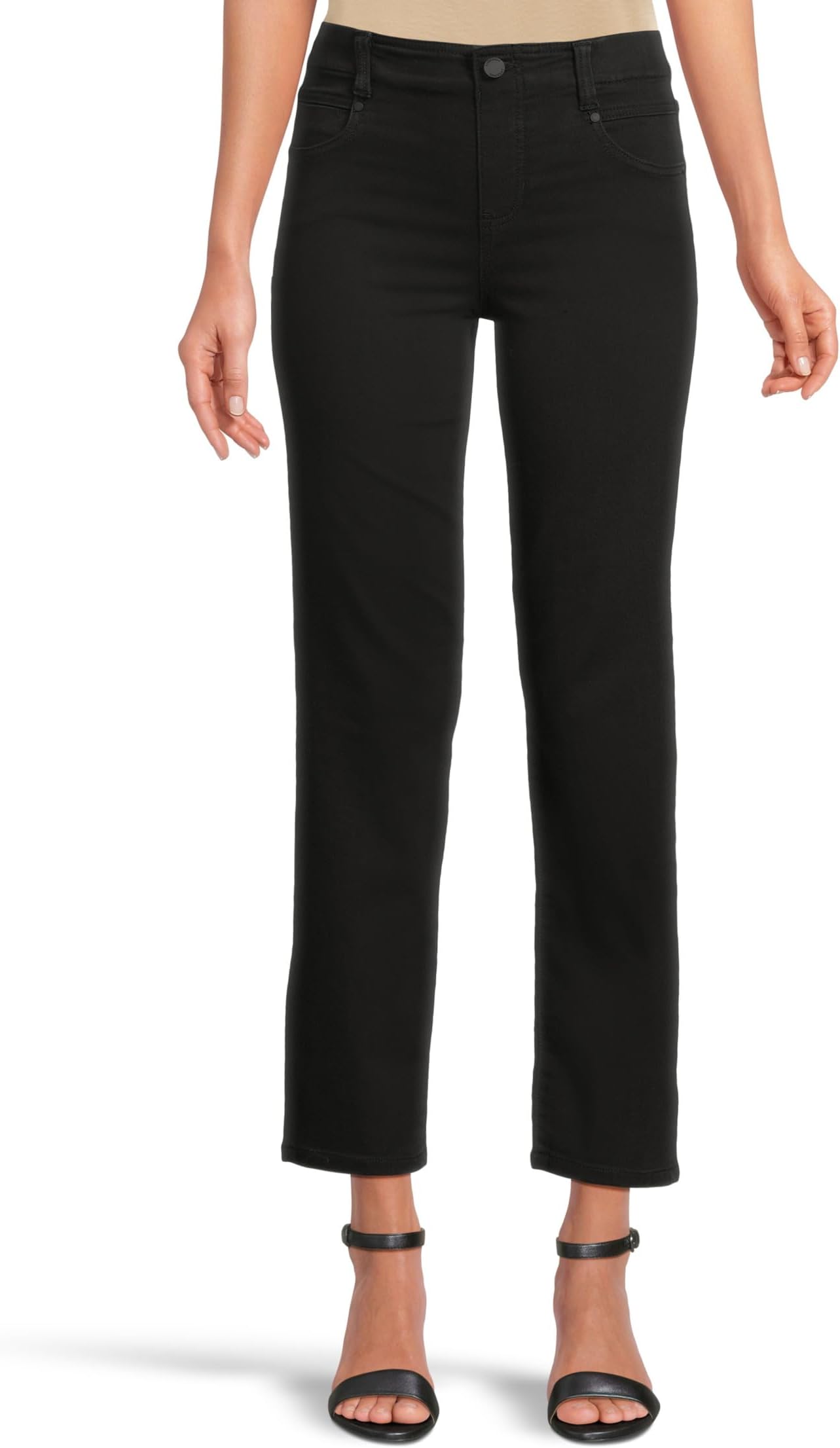 

Джинсы Liverpool Los Angeles Gia Glider Pull-on Mid-Rise Slim Jeans 29" Inseam, Overdye Black