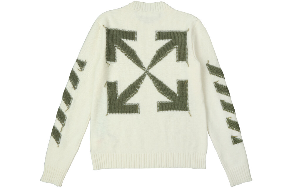 

Осень/Зима 21 Свитер мужской молочно-белый Off-White, слоновая кость