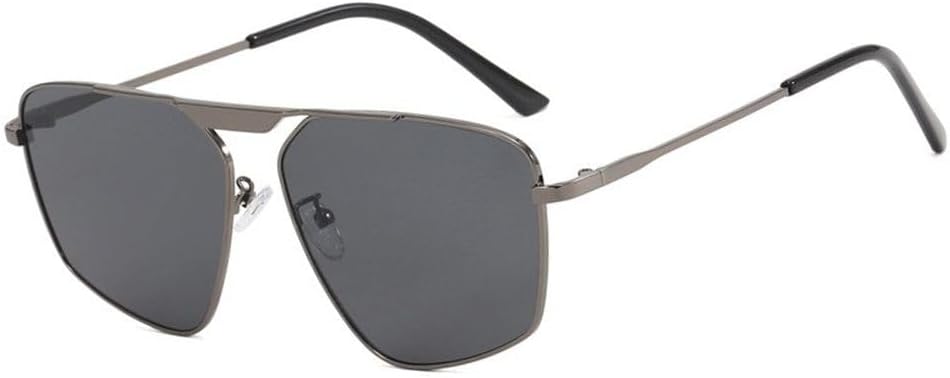 

Модные женские солнцезащитные очки для мужчин в стиле ретро с нестандартной металлической оправой, солнцезащитные очки для вождения и пляжа с защитой от УФ-излучения UV400 TKKTLLT, Grey Grey