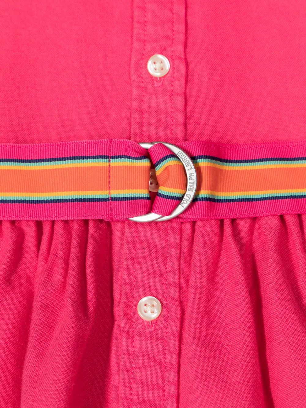 Платье-рубашка с логотипом Polo Pony POLO RALPH LAUREN KIDS, розовый — фото 3