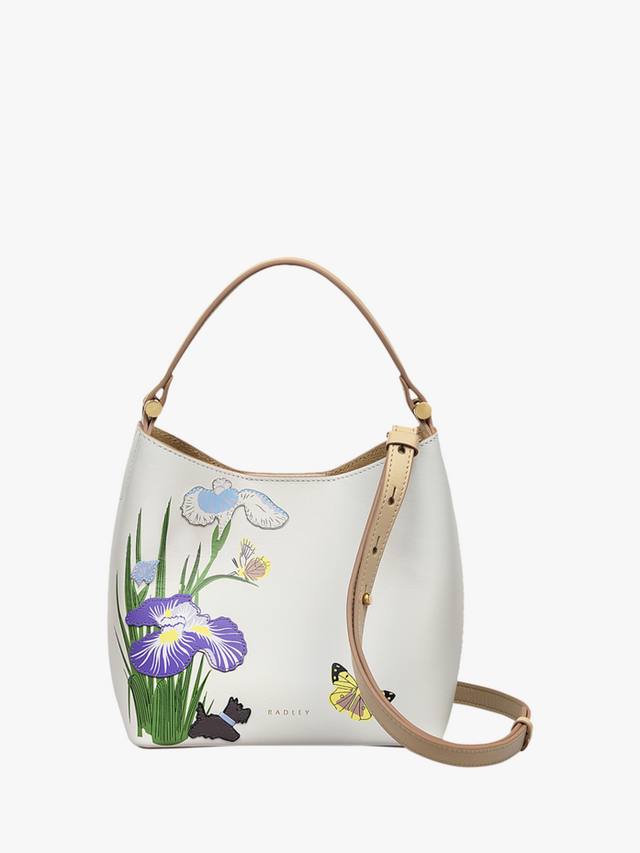 

RHS кожаная сумка-кроссбоди с цветочным принтом Radley, Chalk